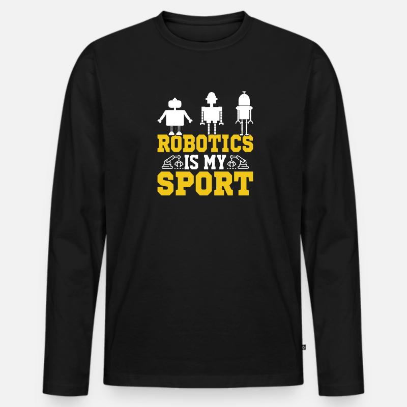Roboter Programmierer Automatisierungstechniker - Männer Premium Bio Langarmshirt - Schwarz