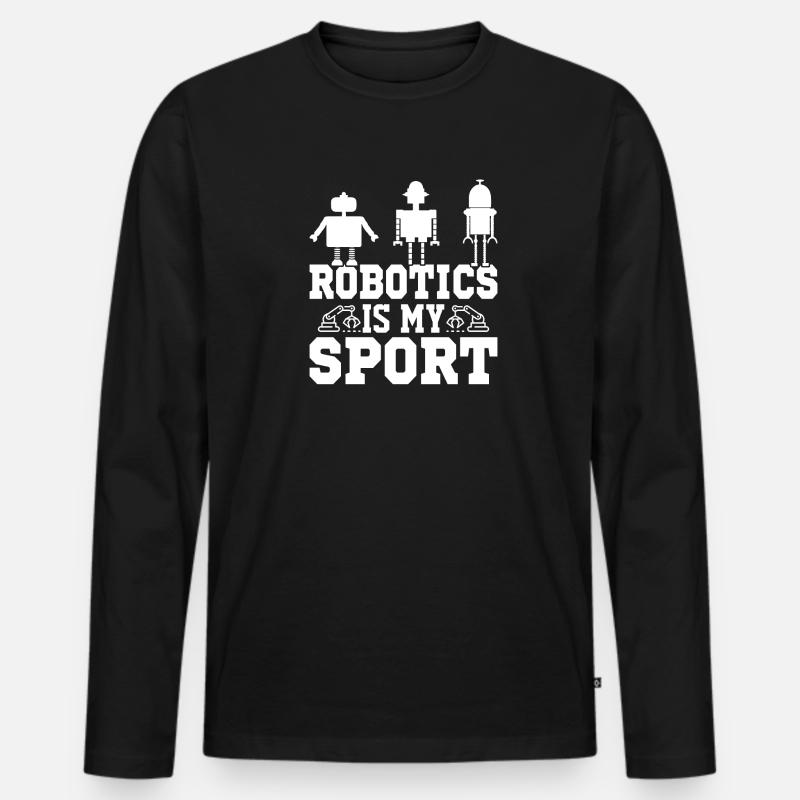 Roboter Programmierer Automatisierungstechniker - Männer Premium Bio Langarmshirt - Schwarz