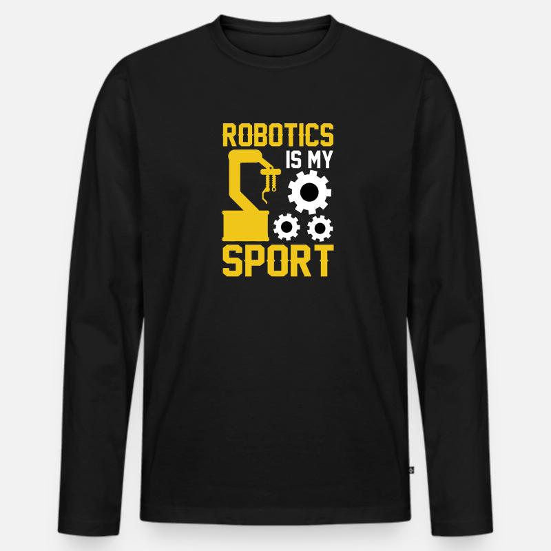 Roboter Programmierer Automatisierungstechniker - Männer Premium Bio Langarmshirt - Schwarz