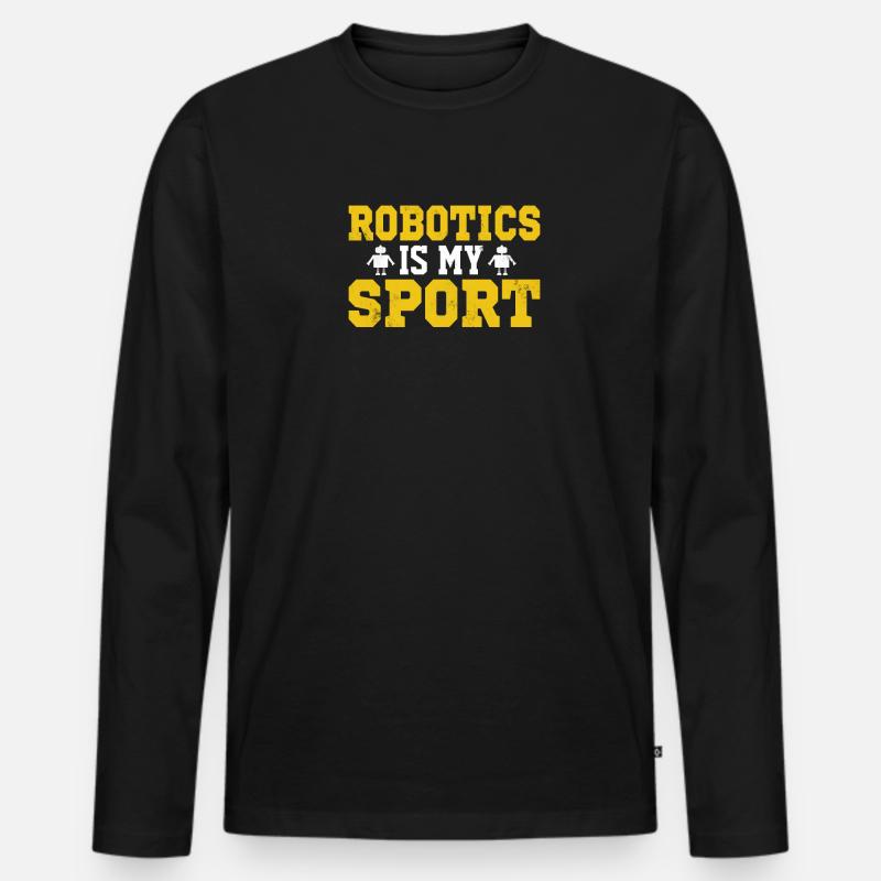 Roboter Programmierer Automatisierungstechniker - Männer Premium Bio Langarmshirt - Schwarz