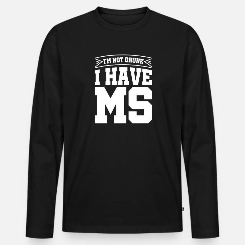 Multiple Sklerose Awareness - Männer Premium Bio Langarmshirt - Schwarz