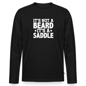 Vollbart und Bartträger Barthaare Schnauzbart - Männer Premium Bio Langarmshirt - Schwarz - Vorne - Nico (187cm)