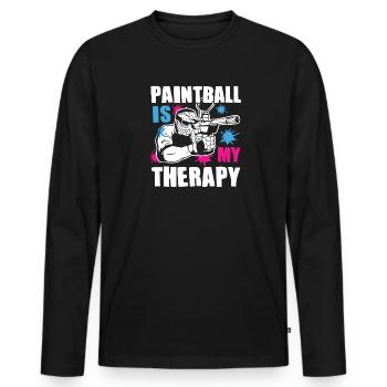 Paintball Cadeau Paintballer Paintball Player - T-shirt manches longues Premium bio Homme - noir - Devant - Nico (187cm)