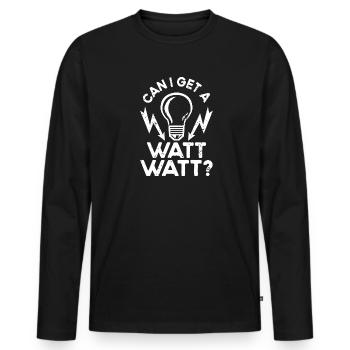 Électricien Génie électrique Pinces isolantes Electronique - T-shirt manches longues Premium bio Homme - noir - Devant - Nico (187cm)
