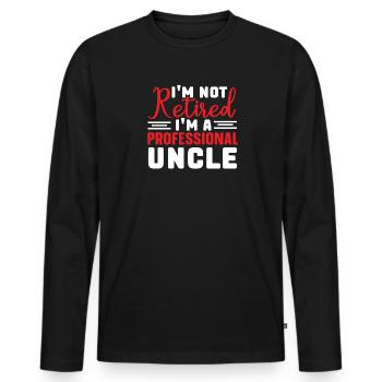 Meilleur oncle Bad Influence Cadeau de famille - T-shirt manches longues Premium bio Homme - noir - Devant - Nico (187cm)