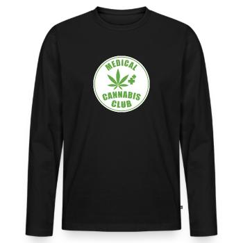 Cannabis crew 07 - Men's Premium Organic Long Sleeve Shirt - black - Front - Nico (187cm)