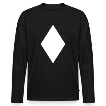 Diamond Shape Geometry Gift Math - T-shirt manches longues Premium bio Homme - noir - Devant - Nico (187cm)
