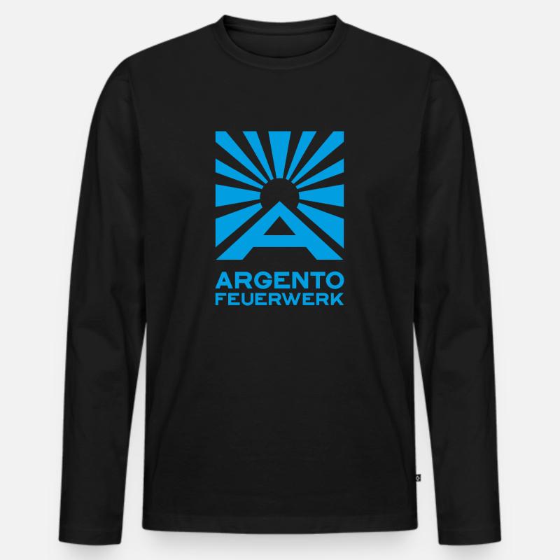 Argento Logo "Original" - Männer Premium Bio Langarmshirt - Schwarz