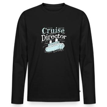 Directeur de croisière Croisières Croisières - T-shirt manches longues Premium bio Homme - noir - Devant - Nico (187cm)