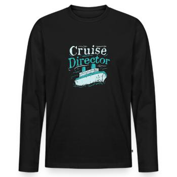 Directeur de croisière Croisières Croisières - T-shirt manches longues Premium bio Homme - noir - Devant - Nico (187cm)