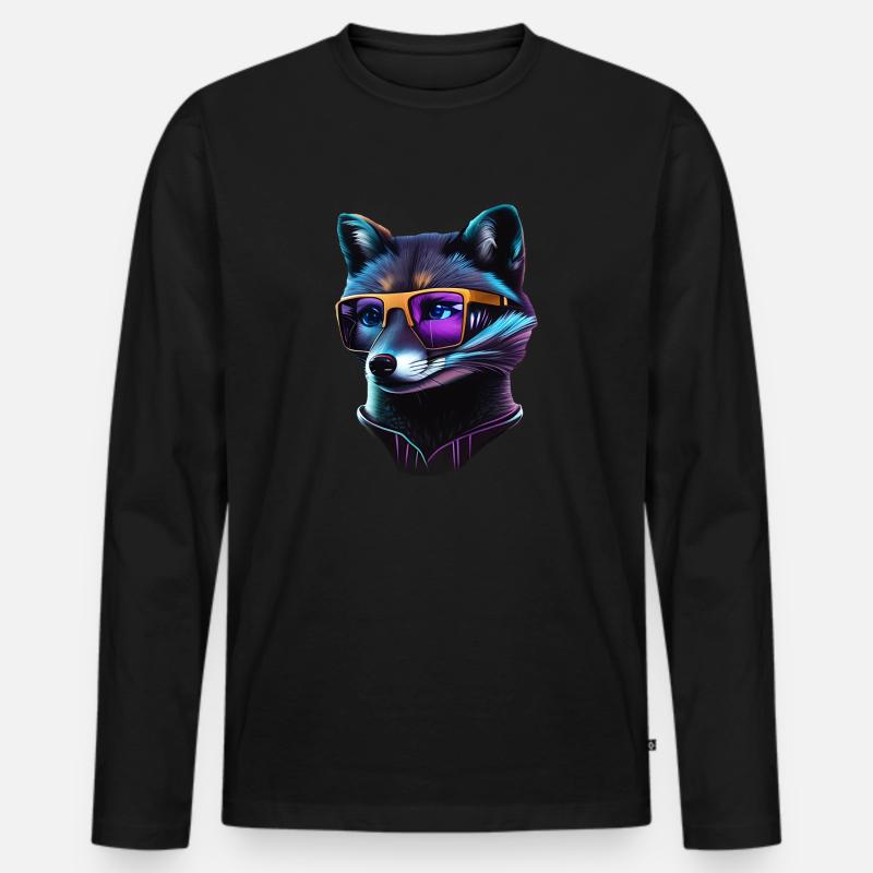 cooler Rev - Männer Premium Bio Langarmshirt - Schwarz