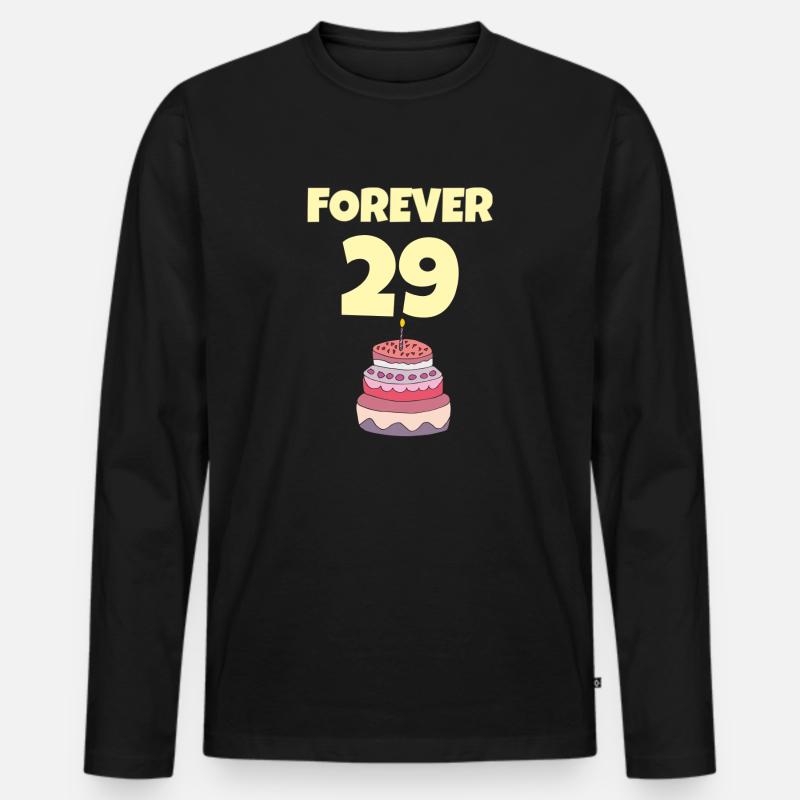 forever 29 - Männer Premium Bio Langarmshirt - Schwarz