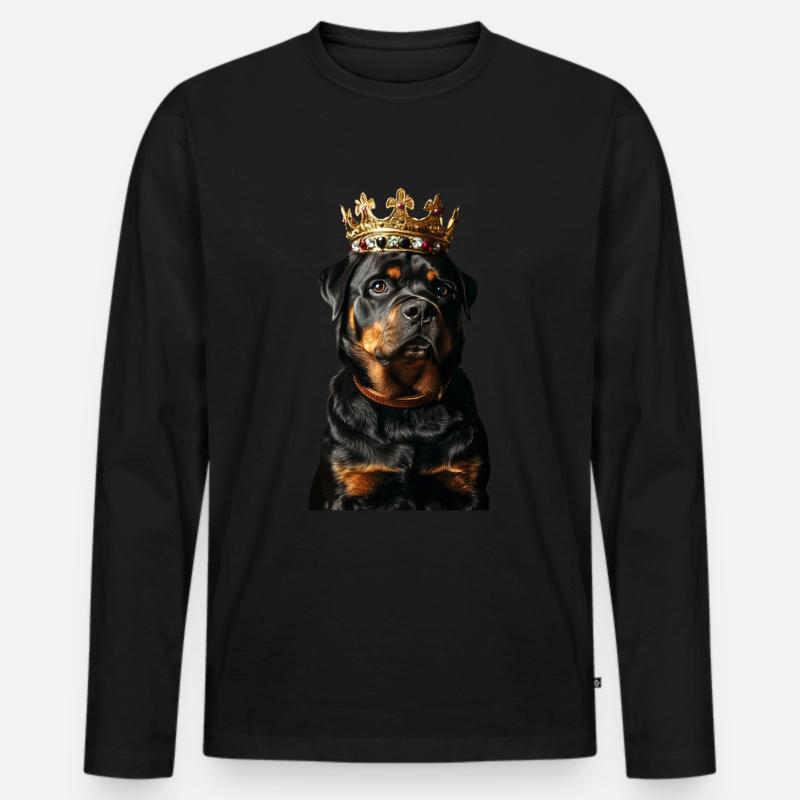 Rottweiler - Männer Premium Bio Langarmshirt - Schwarz