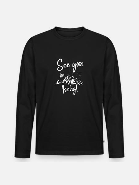 Ischgl Skiing Tyrol Snowboarding Austria - Men's Premium Organic Long Sleeve Shirt - black