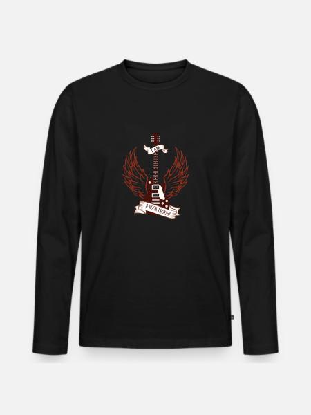 Legend Rocker - Men's Premium Organic Long Sleeve Shirt - black