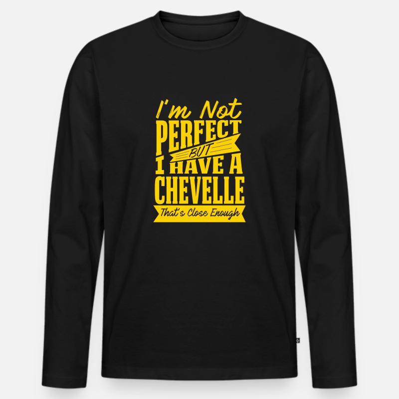 PERFEKT MIT CHEVELLE Y - Männer Premium Bio Langarmshirt - Schwarz