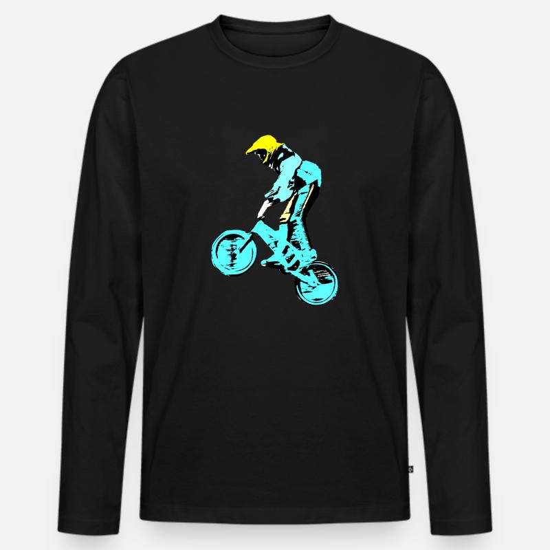 BMX - Männer Premium Bio Langarmshirt - Schwarz