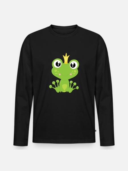 Frog King - Men's Premium Organic Long Sleeve Shirt - black