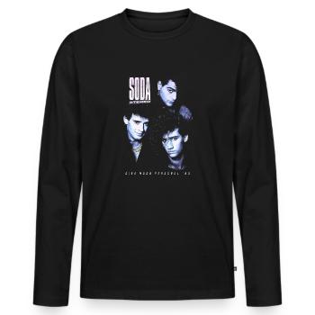 SODA STEREO/Nothing Personal - Men's Premium Organic Long Sleeve Shirt - black - Front - Nico (187cm)