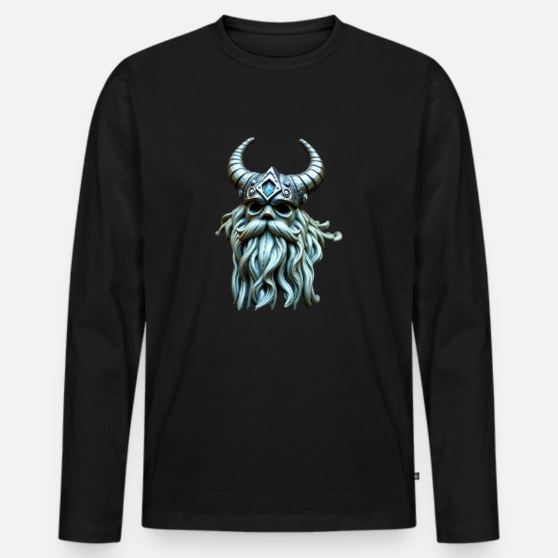 Ragnar - Männer Premium Bio Langarmshirt - Schwarz