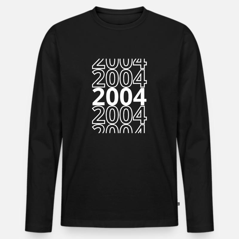 2004 2004 2004 - Männer Premium Bio Langarmshirt - Schwarz
