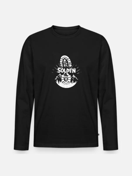 Sölden Skiing Tyrol Snowboarding Austria - Men's Premium Organic Long Sleeve Shirt - black