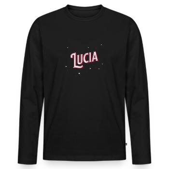 Lucia name personalized - Men's Premium Organic Long Sleeve Shirt - black - Front - Nico (187cm)