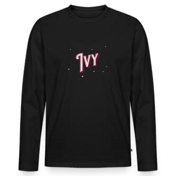 Ivy names personalized - Men's Premium Organic Long Sleeve Shirt - black - Front - Nico (187cm)