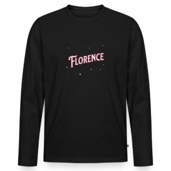 Florence name personalized - Men's Premium Organic Long Sleeve Shirt - black - Front - Nico (187cm)