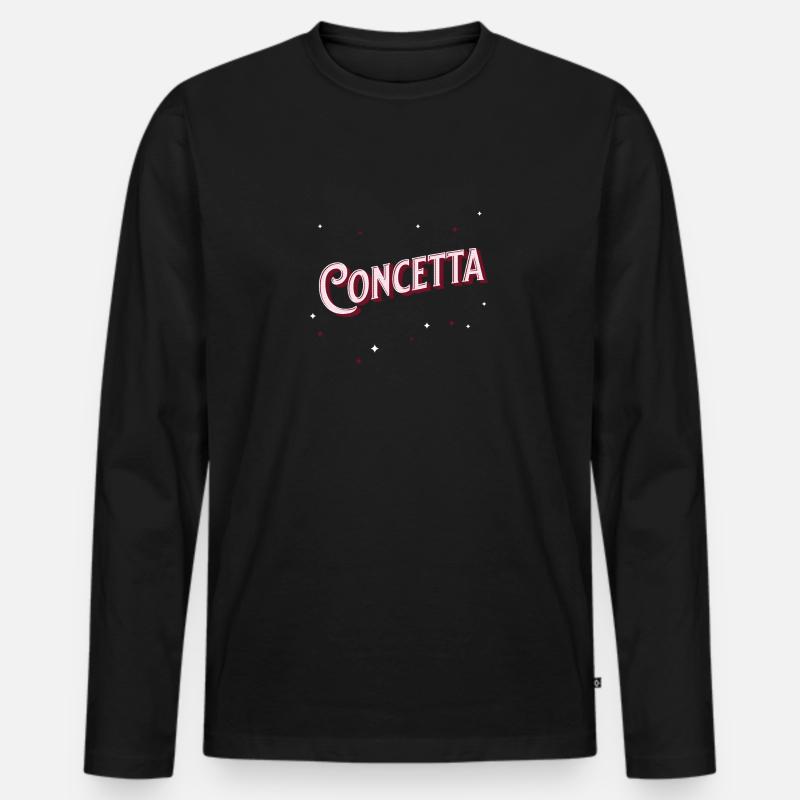 Concetta names personalized - Men's Premium Organic Long Sleeve Shirt - black