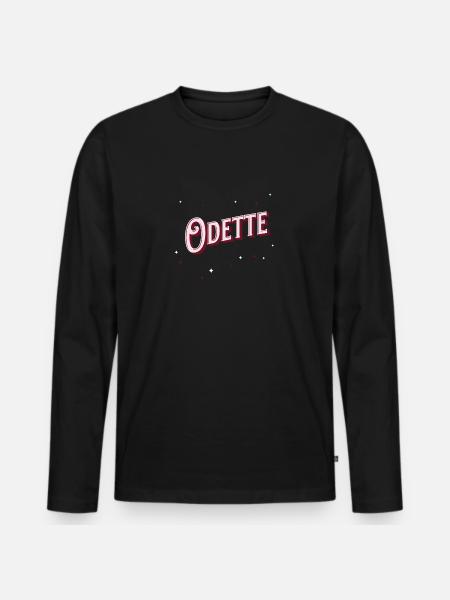 Odette name personalized - Men's Premium Organic Long Sleeve Shirt - black