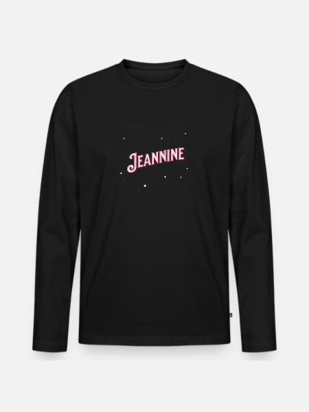Jeannine names personalized - Men's Premium Organic Long Sleeve Shirt - black