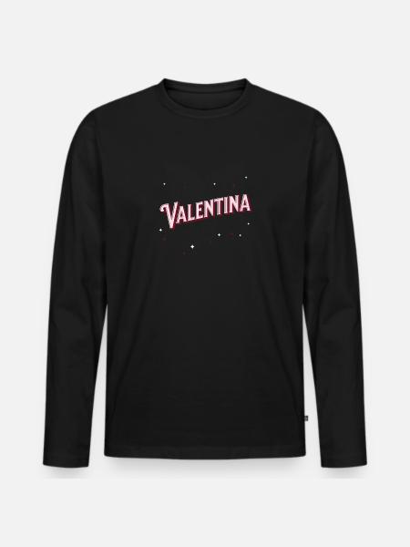 Valentina name personalized - Men's Premium Organic Long Sleeve Shirt - black