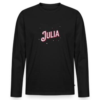 Julia name personalized - Men's Premium Organic Long Sleeve Shirt - black - Front - Nico (187cm)