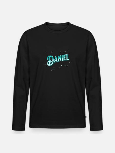 Daniel Name personalized - Men's Premium Organic Long Sleeve Shirt - black