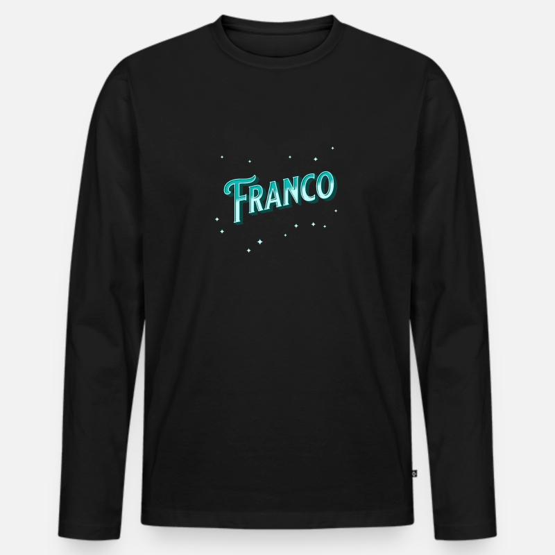 Franco name personalized - Men's Premium Organic Long Sleeve Shirt - black