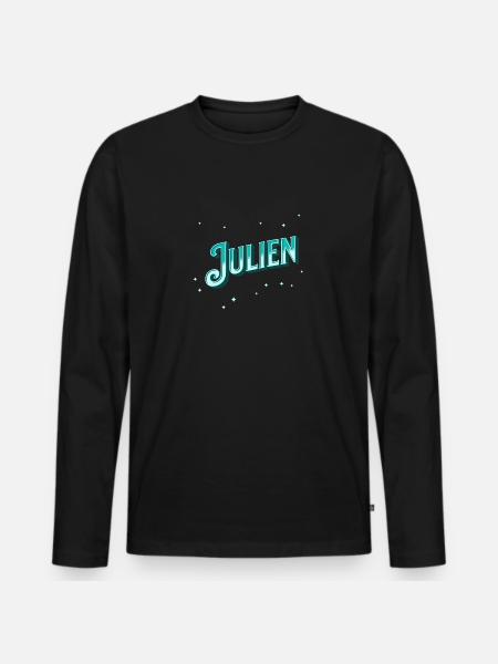 Julien name personalized - Men's Premium Organic Long Sleeve Shirt - black