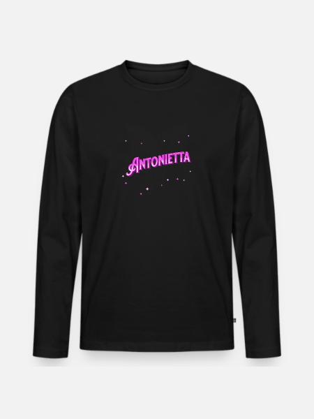 Antonietta name personalized - Men's Premium Organic Long Sleeve Shirt - black