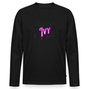 Ivy name personalized - Men's Premium Organic Long Sleeve Shirt - black - Front - Nico (187cm)