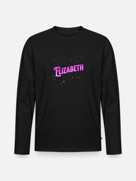 Elizabeth name personalized - Men's Premium Organic Long Sleeve Shirt - black