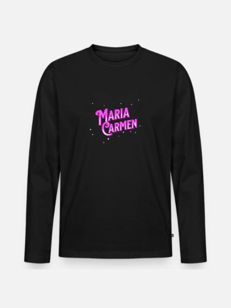 Maria Carmen name personalized - Men's Premium Organic Long Sleeve Shirt - black
