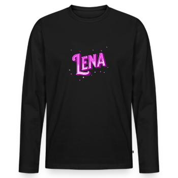 Lena's name personalized - Men's Premium Organic Long Sleeve Shirt - black - Front - Nico (187cm)