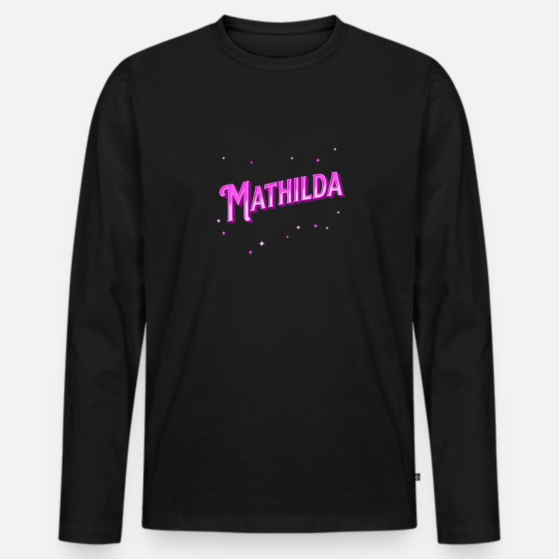 Mathilda's name personalized - Men's Premium Organic Long Sleeve Shirt - black