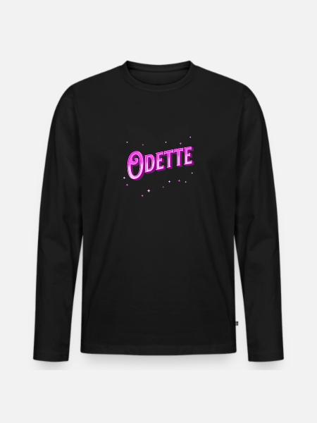 Odette name personalized - Men's Premium Organic Long Sleeve Shirt - black
