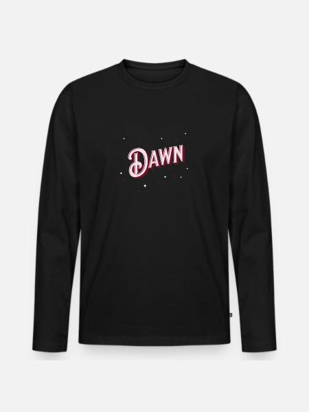 Dawn name personalized - Men's Premium Organic Long Sleeve Shirt - black