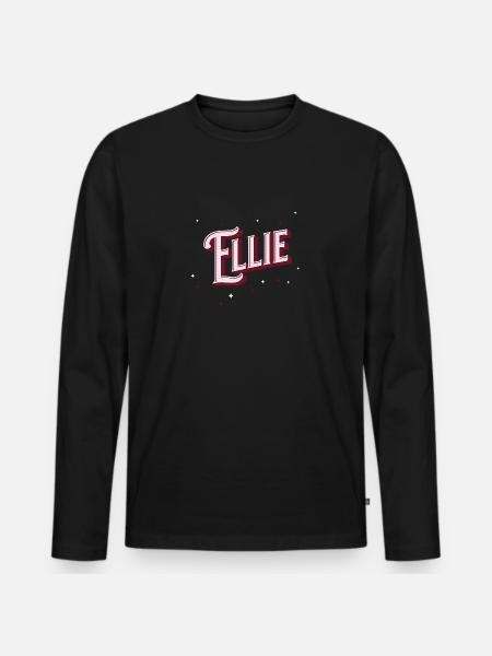 Ellie name personalized - Men's Premium Organic Long Sleeve Shirt - black