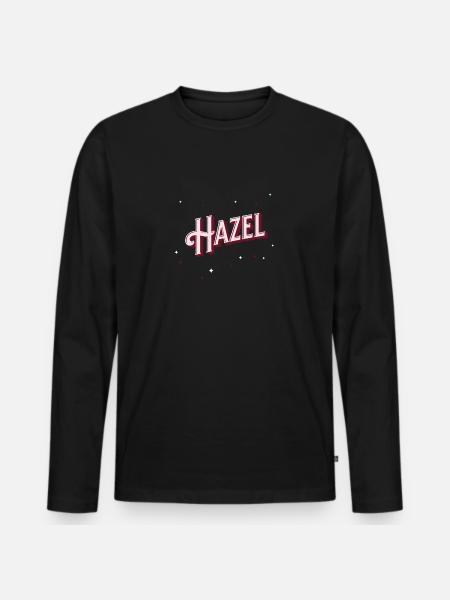 Hazel name personalized - Men's Premium Organic Long Sleeve Shirt - black
