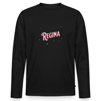 Regina name personalized - Men's Premium Organic Long Sleeve Shirt - black - Front - Nico (187cm)