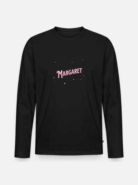 Margaret's name personalized - Men's Premium Organic Long Sleeve Shirt - black