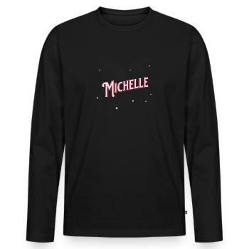 Michelle name personalized - Men's Premium Organic Long Sleeve Shirt - black - Front - Nico (187cm)